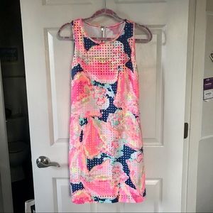Lilly Pulitzer Perla Laser Cut Scuba Shift Dress